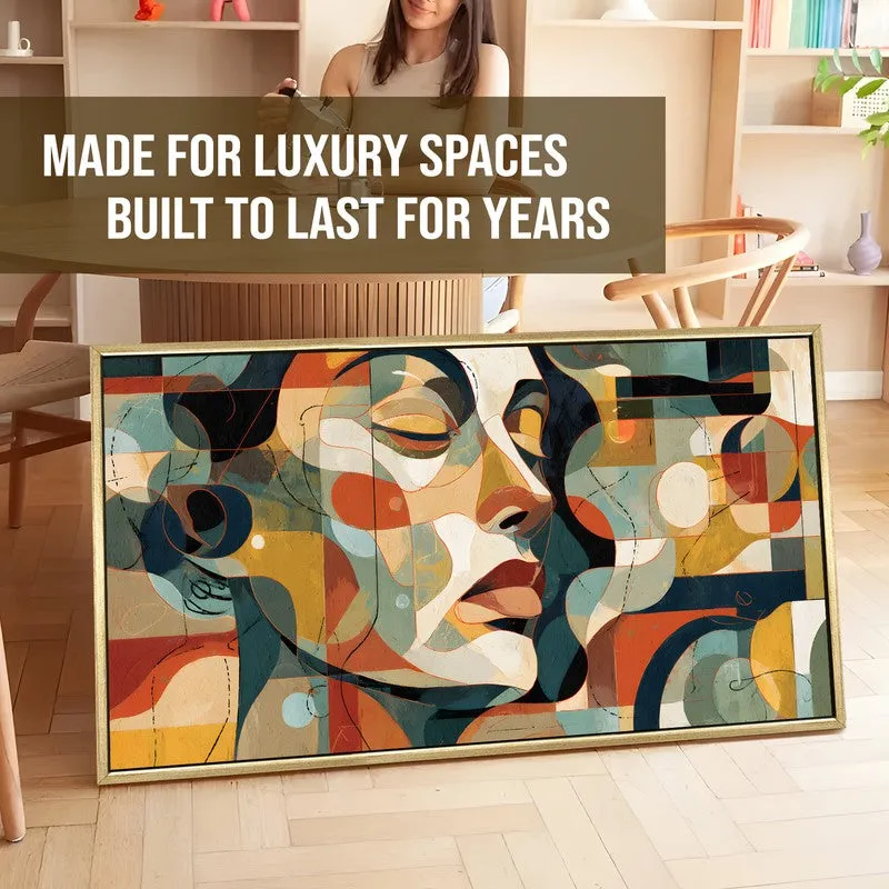 Mosaic Mind Canvas Wall Painting With Frame media 5