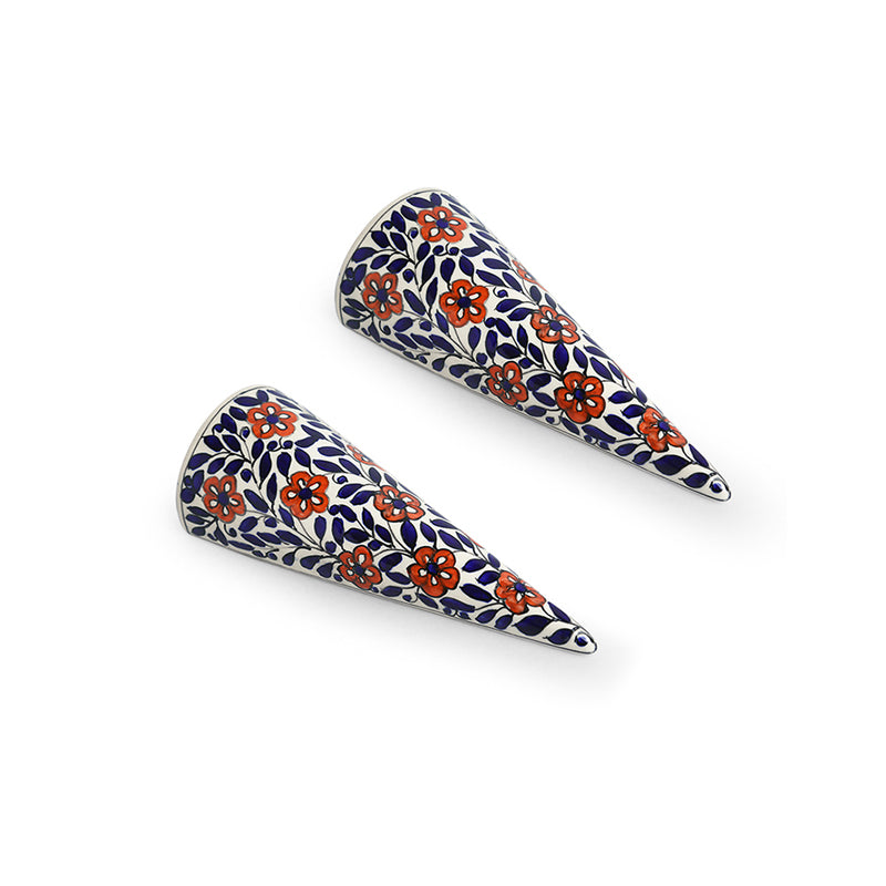 Bahar-e-Phool Handpainted Ceramic Wall Planter - Set OF Two media 4