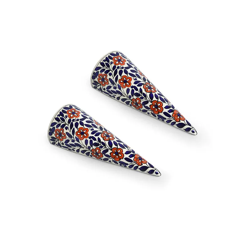 Bahar-e-Phool Handpainted Ceramic Wall Planter - Set OF Two media 4