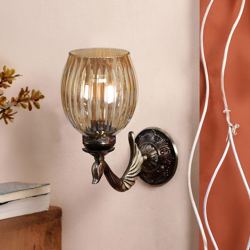 Vintage Glow Swan Neck Glass Wall Lamp media 4