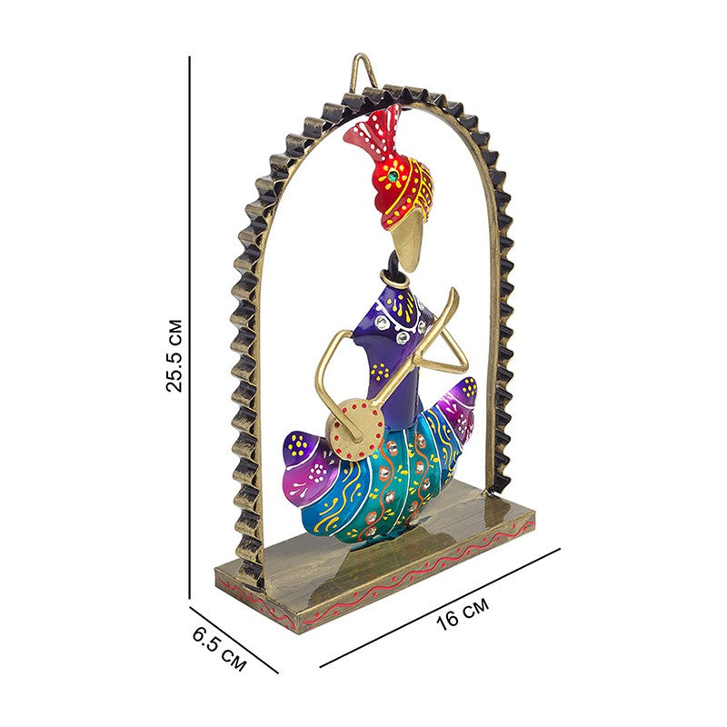Folk Musician Wall Hanging - Blue,Purple media 10