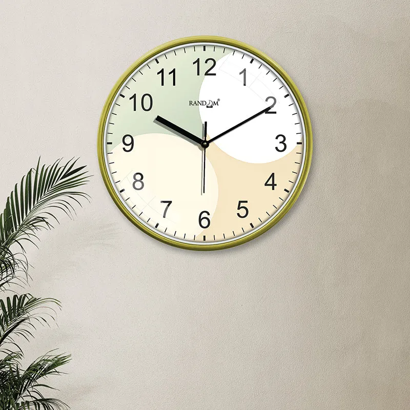 Earthy Pastels Plastic Analog Wall Clock media 1