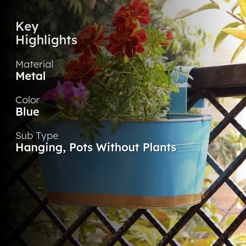 Norva Hanging Planter (Blue) - Set Of Three media 2