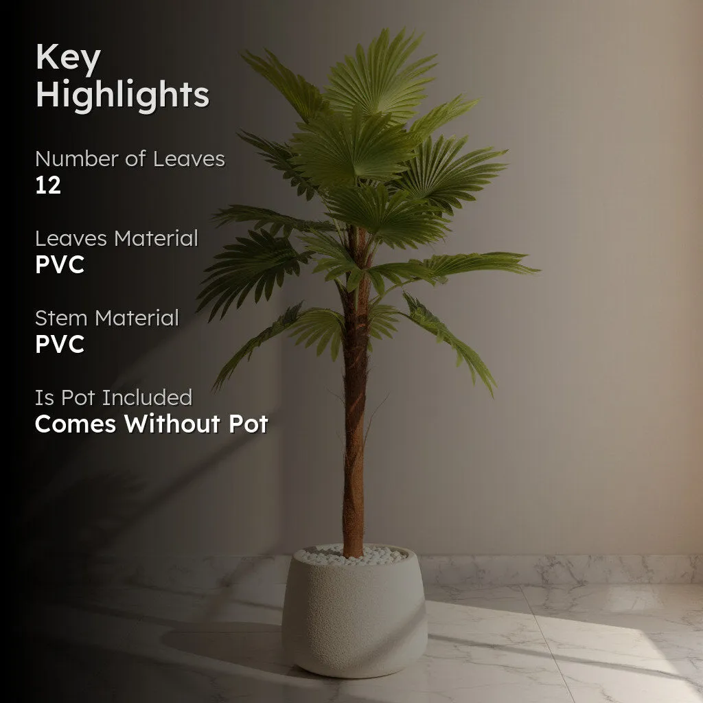 Artificial Raffix Palm Plant Without Pot - 4 Feet media 2