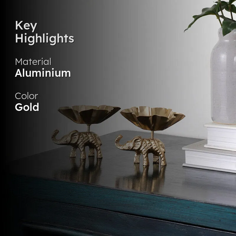 Gol Gajendra Tealight Candle Holder - Set Of Two media 2