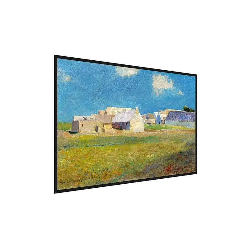 Village Side Canvas Wall Painting - Black Frame media 3