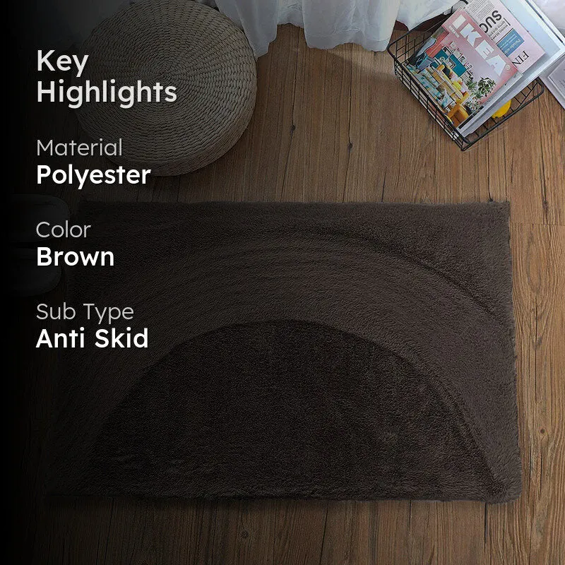 Ruffle Luxe Bath Mat - Cocoa Brown media 2