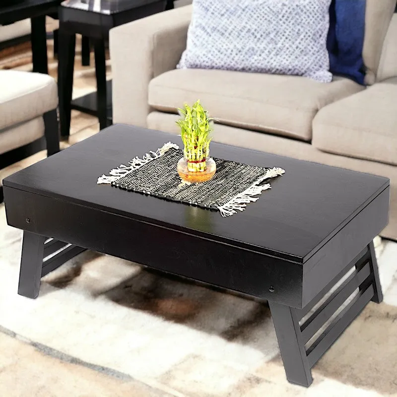 Arvion Sheesham Wooden Center Table - Black media 1