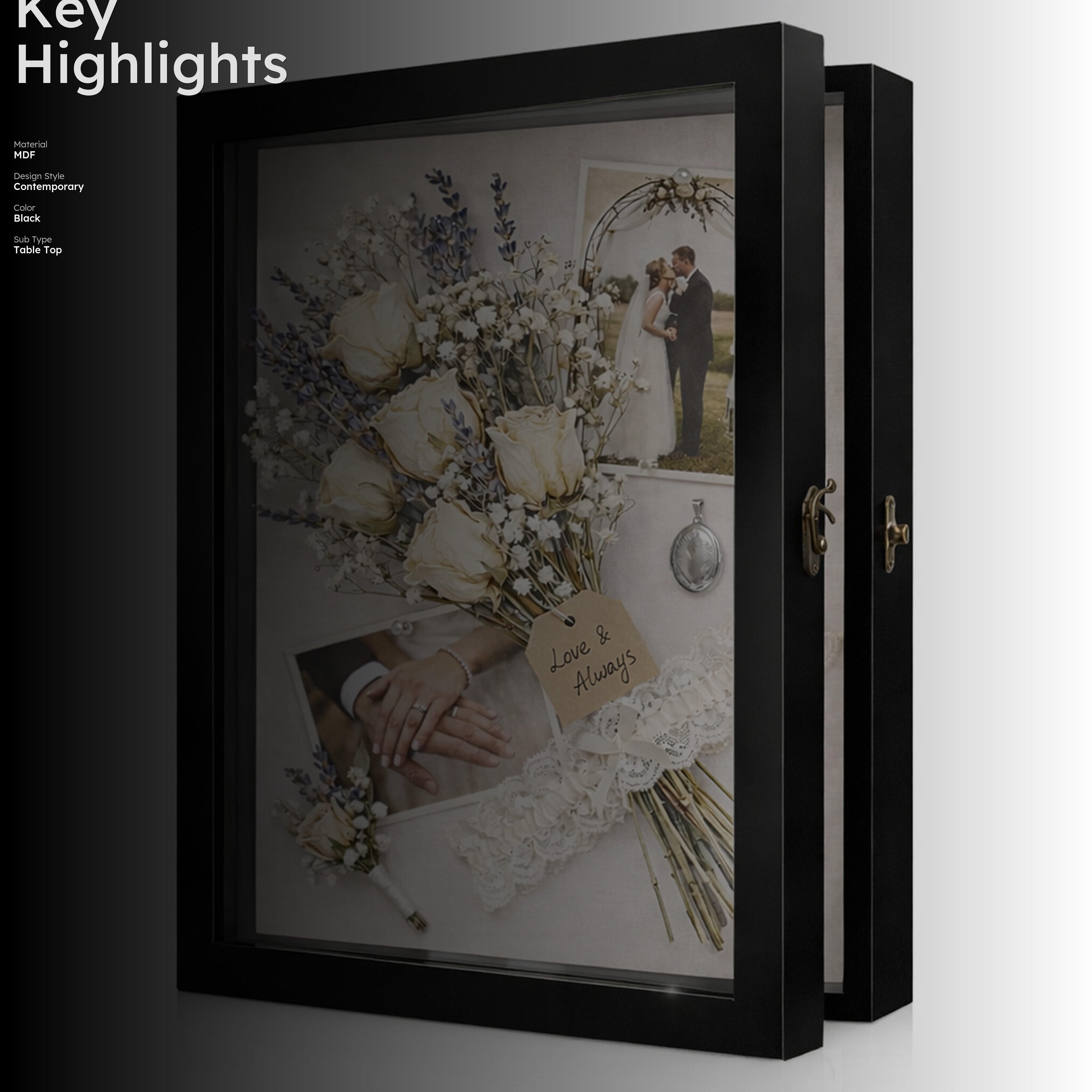 WoodEdge MDF Shadow Box - Black media 2