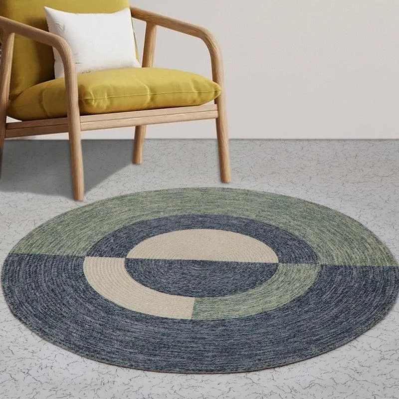 Blue Buzz Round Cotton Rug media 3