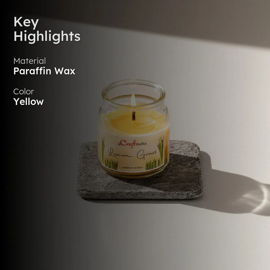 Nithya Lemongrass Scented Jar Candle media 2