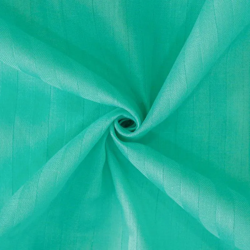 Reposi Striped Cotton Bedsheet (Aqua Blue) - 200 TC media 6