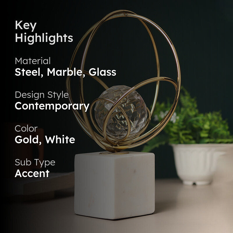 Crystal Elysian Showpiece - Gold media 2