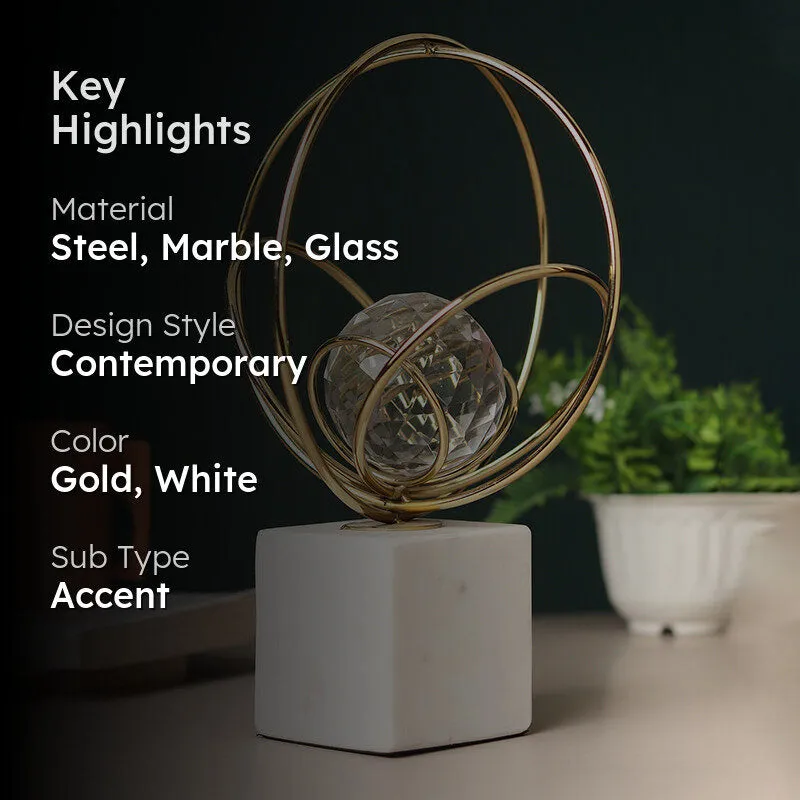 Crystal Elysian Showpiece - Gold media 2