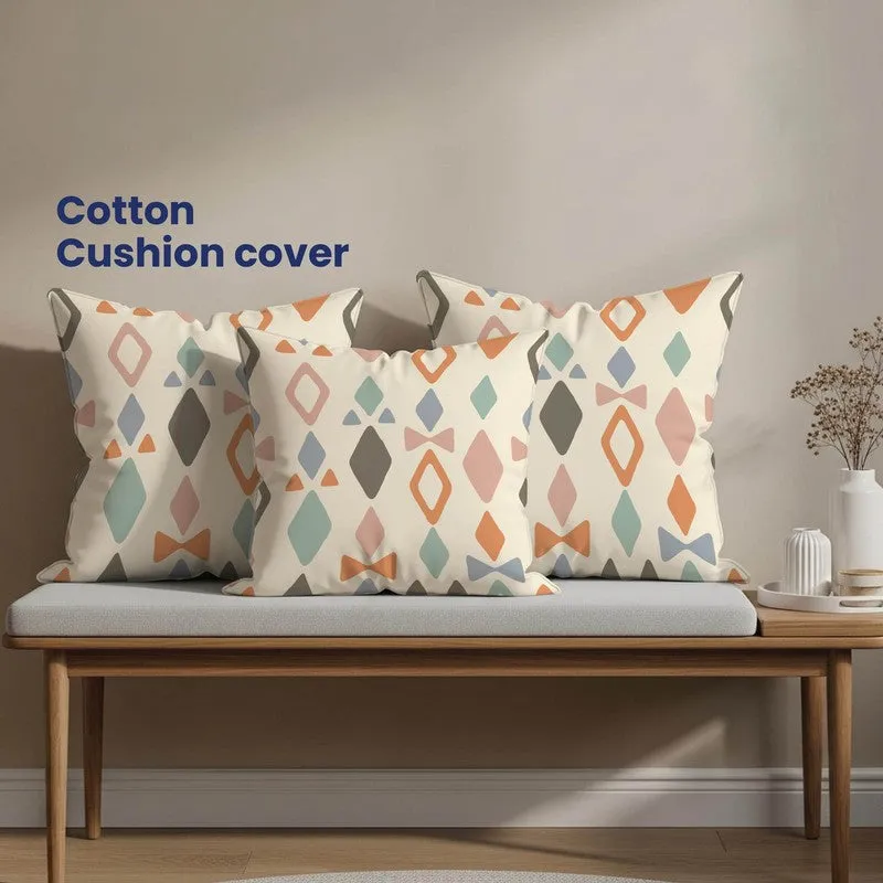 Urban Space Avenza Multicolor Cotton Cushion Cover Set - Set of Three media 3