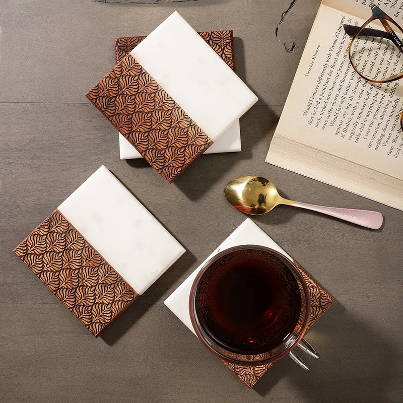 Stratus Marble Coaster - Set Of Four media 1