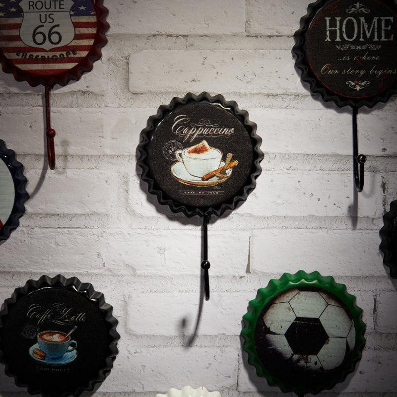 Cappuccino Bottle Cap Retro Wall Hook media 4