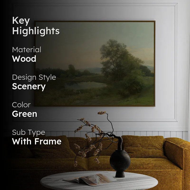 Enchanted Pond Wood Wall Art With Frame - Black media 2