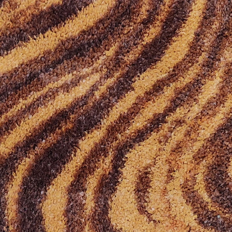 Alderman Abstract Micro Fiber Area Rug - Brown & Beige media 5