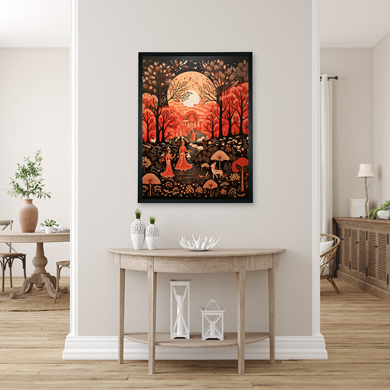 The Mystic Fire Forest Canvas Wall Art media 4