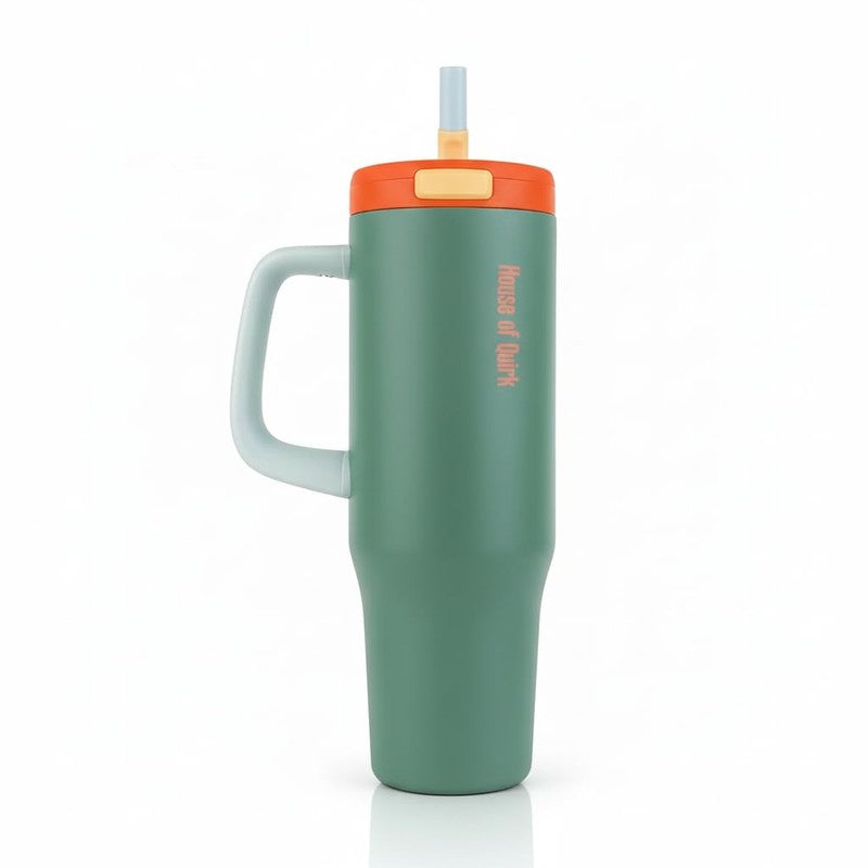 AuraGrip Stainless Steel Tumbler (1200 ML) - Olive Green media 4
