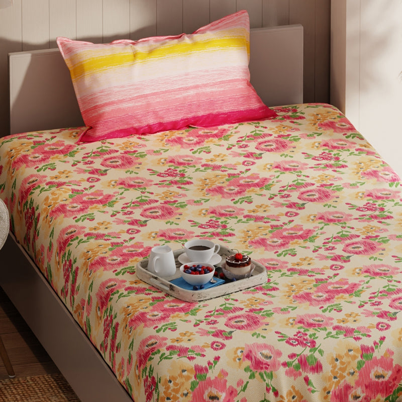 Bloom Aura Microfiber Bedsheet - 135 GSM media 5