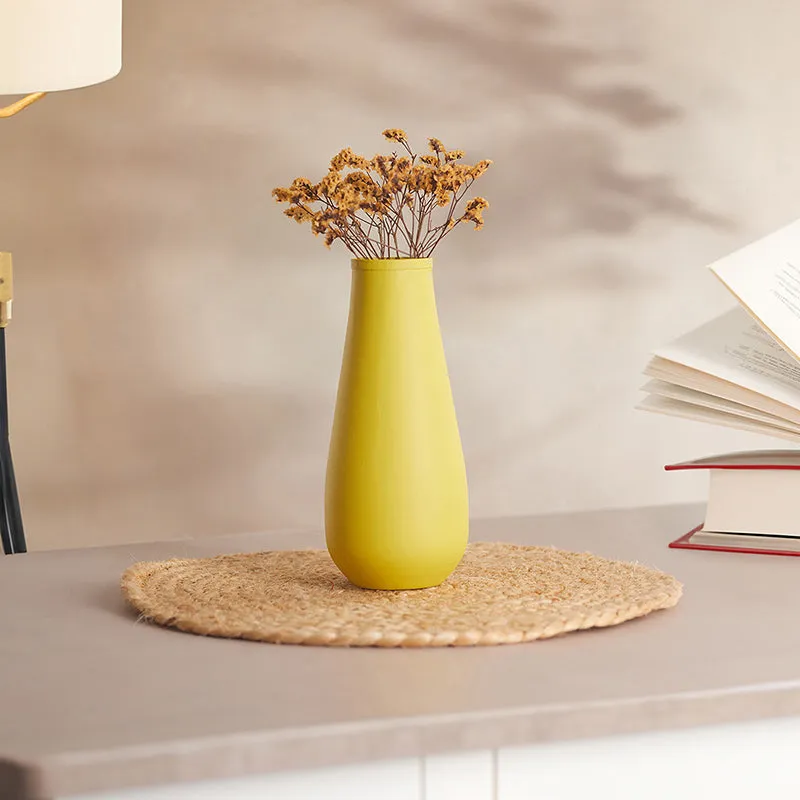 Areitha Metal Vase (Yellow) - Set Of Two media 7