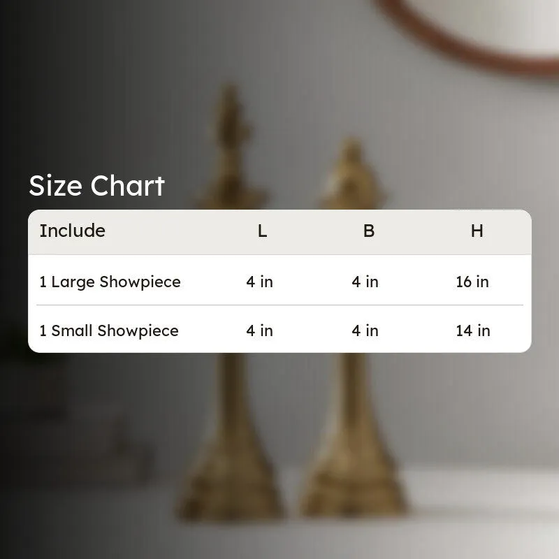 Chess Aluminum Showpiece (Gold) (Large) - Set Of Two media 7