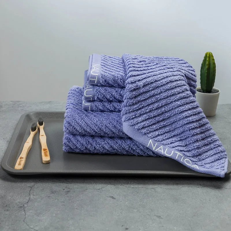 Nautica Riviera Soft Cotton Towel Set (Light Blue) - Set Of Six media 1