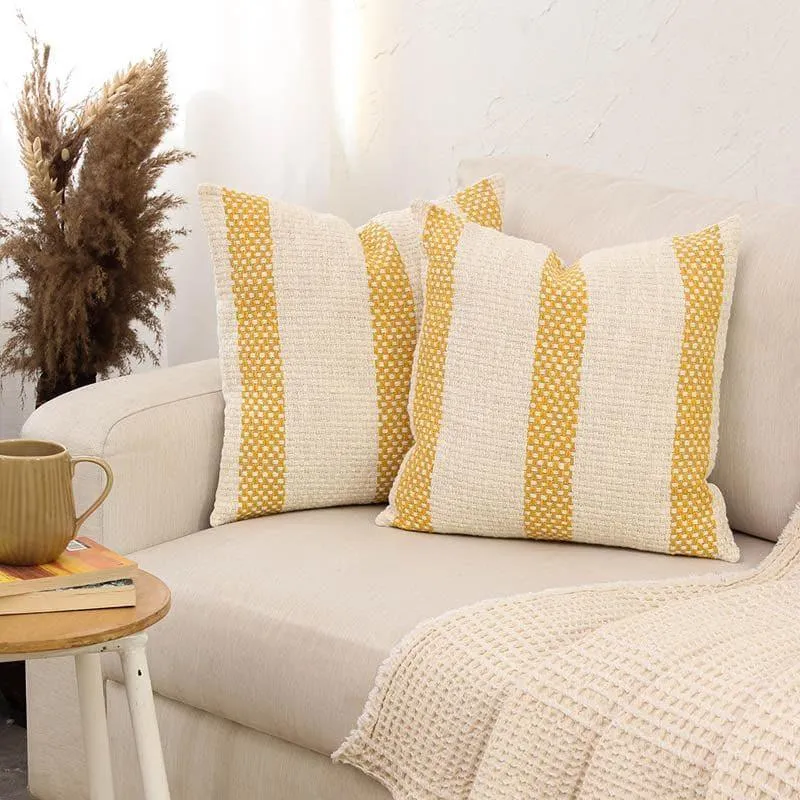 Shivalik Cushion Cover (Yellow) - Set Of Two media 2