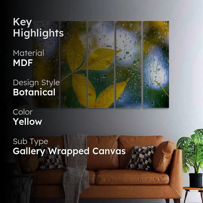 Raindrops Wall Art - Five Piece Set media 2