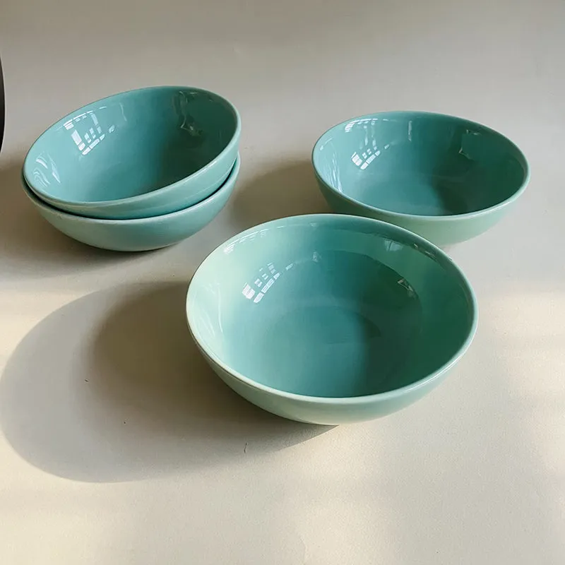 Porcella Ceramic Snack Bowl (Green/350 mL Each) - Set Of Four media 5