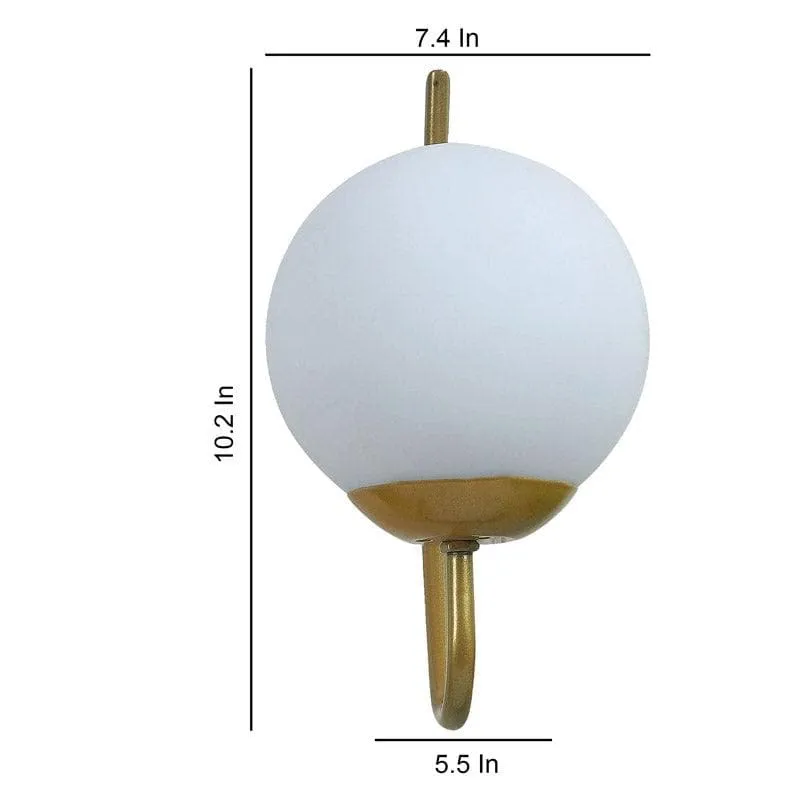 Shiro Moon LED Glass & Metal Wall Lamp media 6