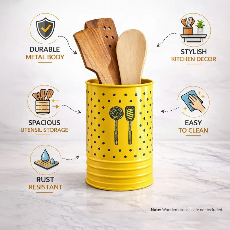HomeSmart Sturdy Cutlery Stand -Yellow media 5