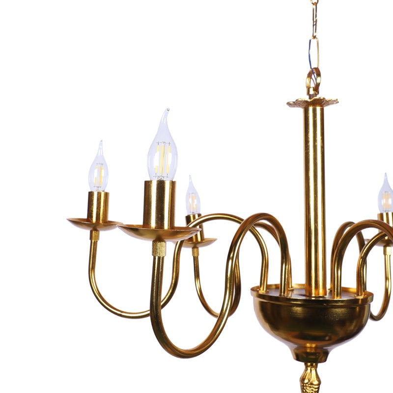 Candela Iron Chandelier - Gold media 7