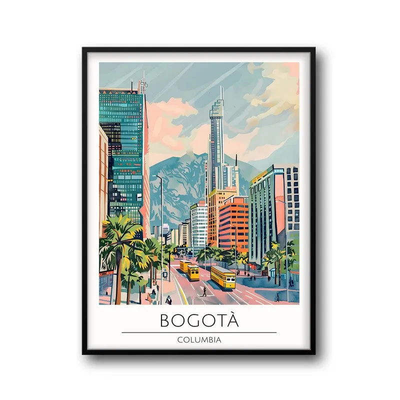 Vintage Bogota Framed Canvas Wall Painting media 5