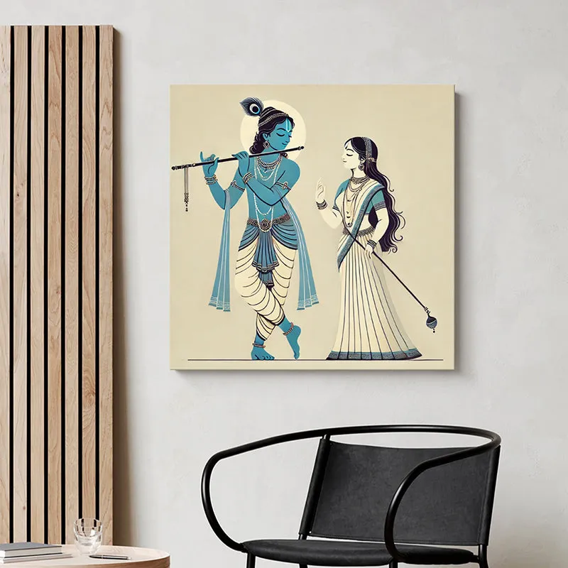 Krisna-Vallabha Poly Canvas Wall Painting media 1
