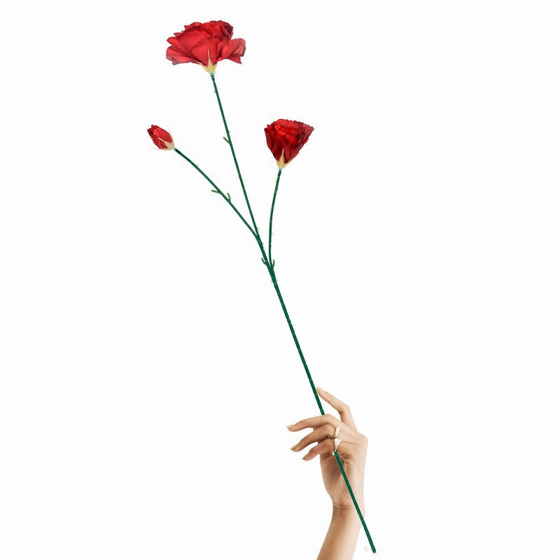 Bloom Luxe (Red) Designer Faux Flowers for Home - Set Of Two media 5