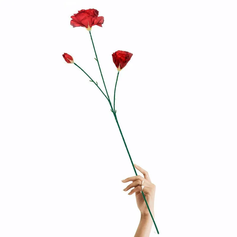 Bloom Luxe (Red) Designer Faux Flowers for Home - Set Of Two media 5