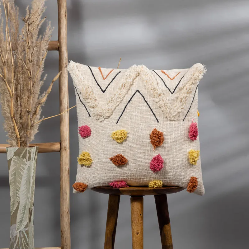 Pom Pom Touch Tufted Cushion Cover media 1