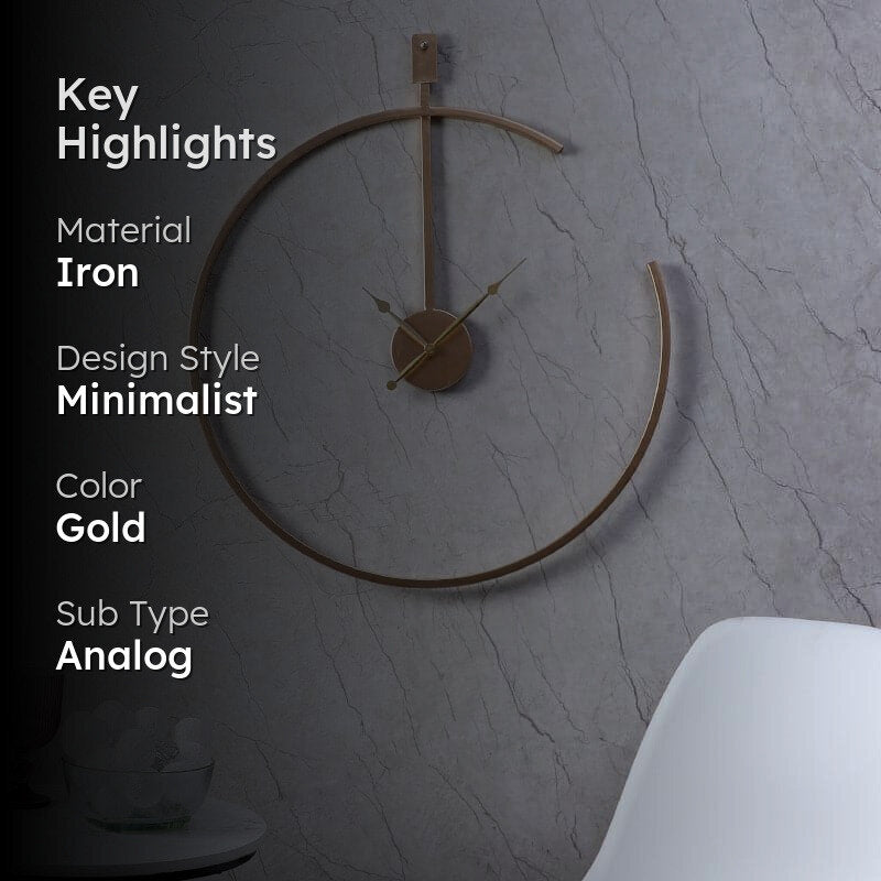 Wasta Half Ring Wall Clock media 2