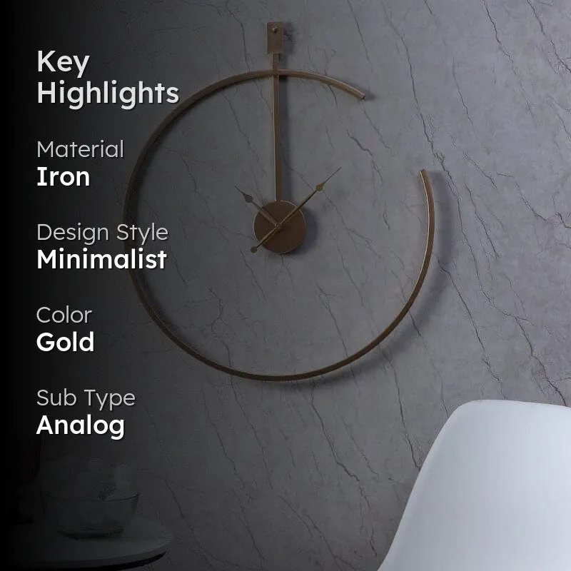 Wasta Half Ring Wall Clock media 2