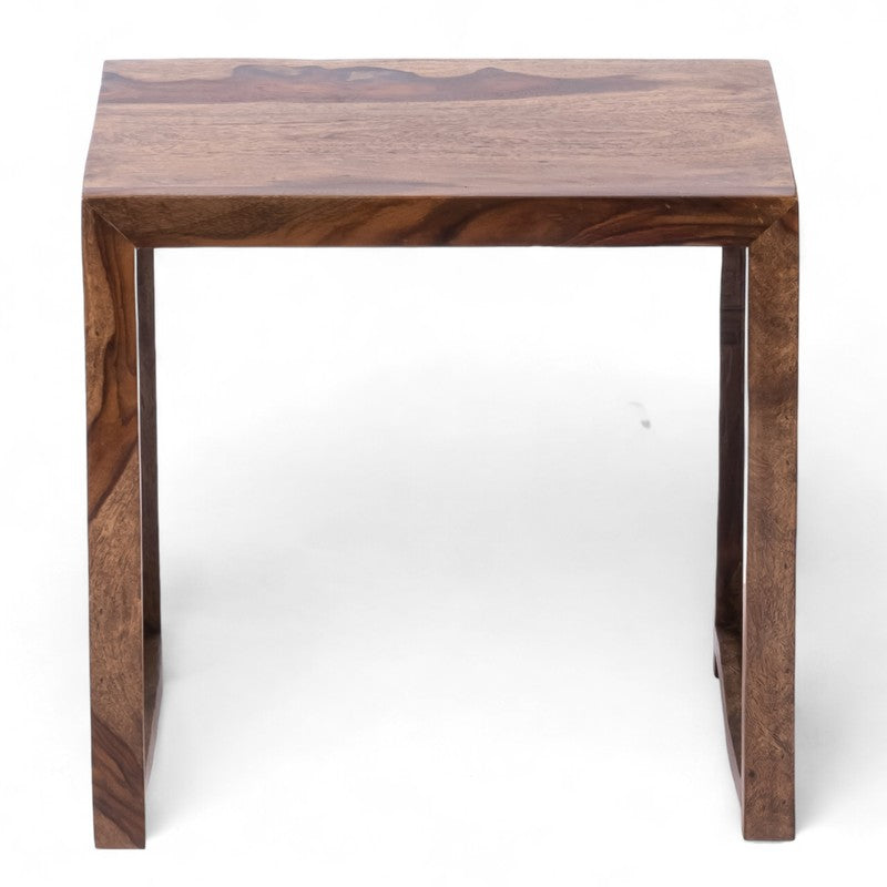 Sverox Sheesham Wooden Side & Bedside Table (Brown,Beige) - Set Of Three media 7