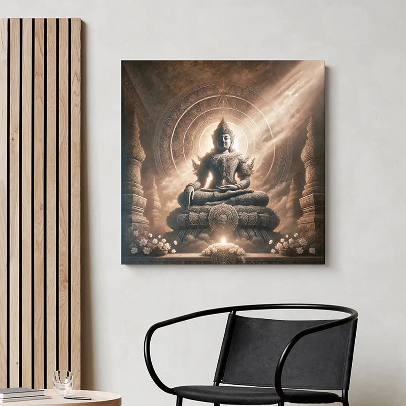 Temple Glow Buddha Wall Painting media 1