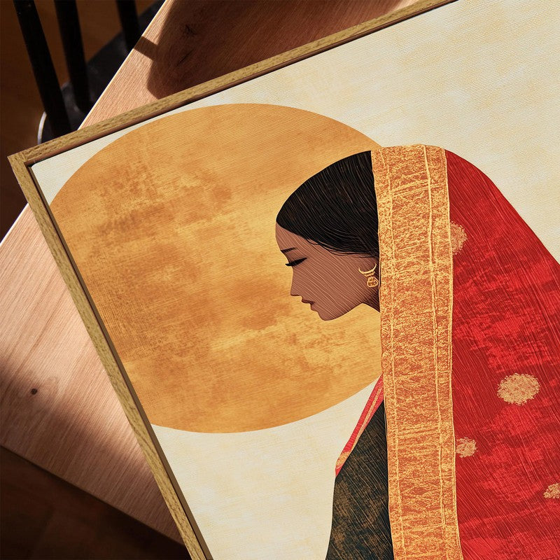 Folk Femme Canvas Wall Art With Frame media 5