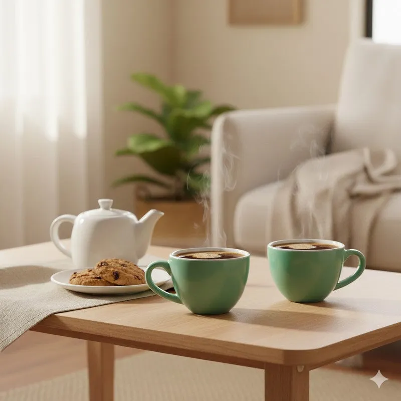 Brew Ceramic Tea Cup (80 mL Each) - Set Of Two media 1