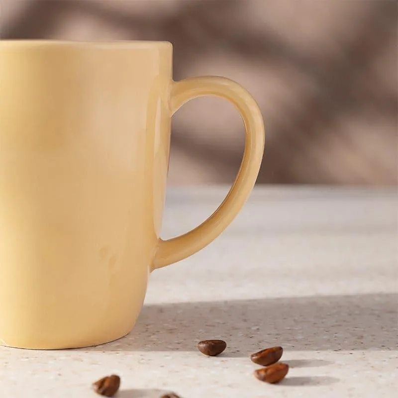 Yuvara Porcelain Coffee Mug (295 mL) - Yellow media 3
