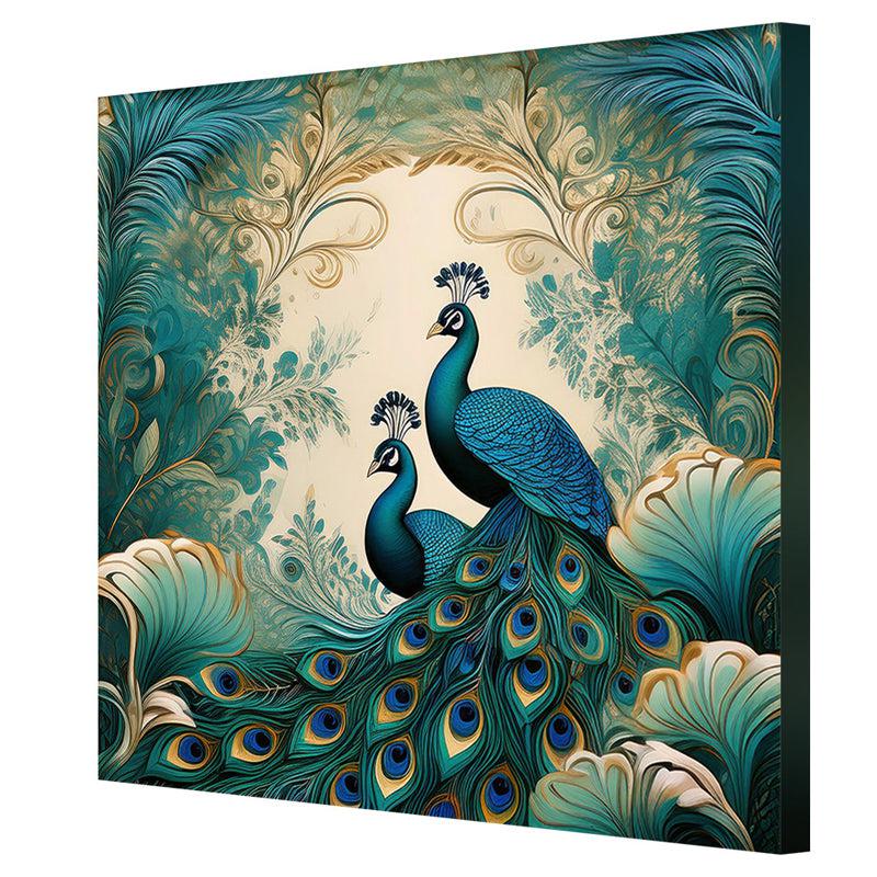 Graceful Peacocks Poly Canvas Wall Painting media 6
