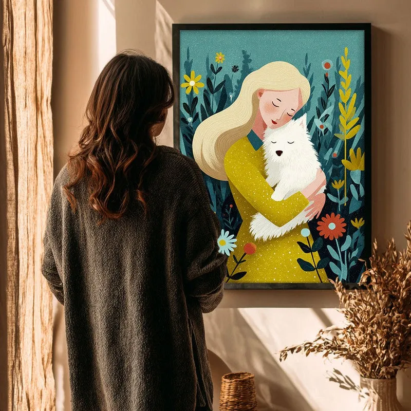 Floral Fidelity Canvas Wall Painting - Black Frame media 4