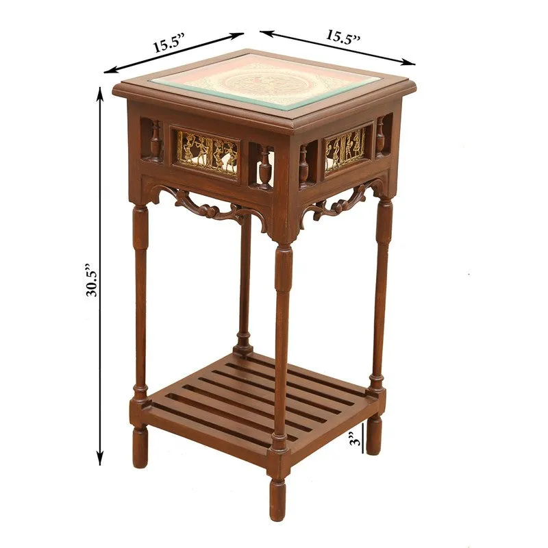 Onyx Teak Wood Side Table media 6